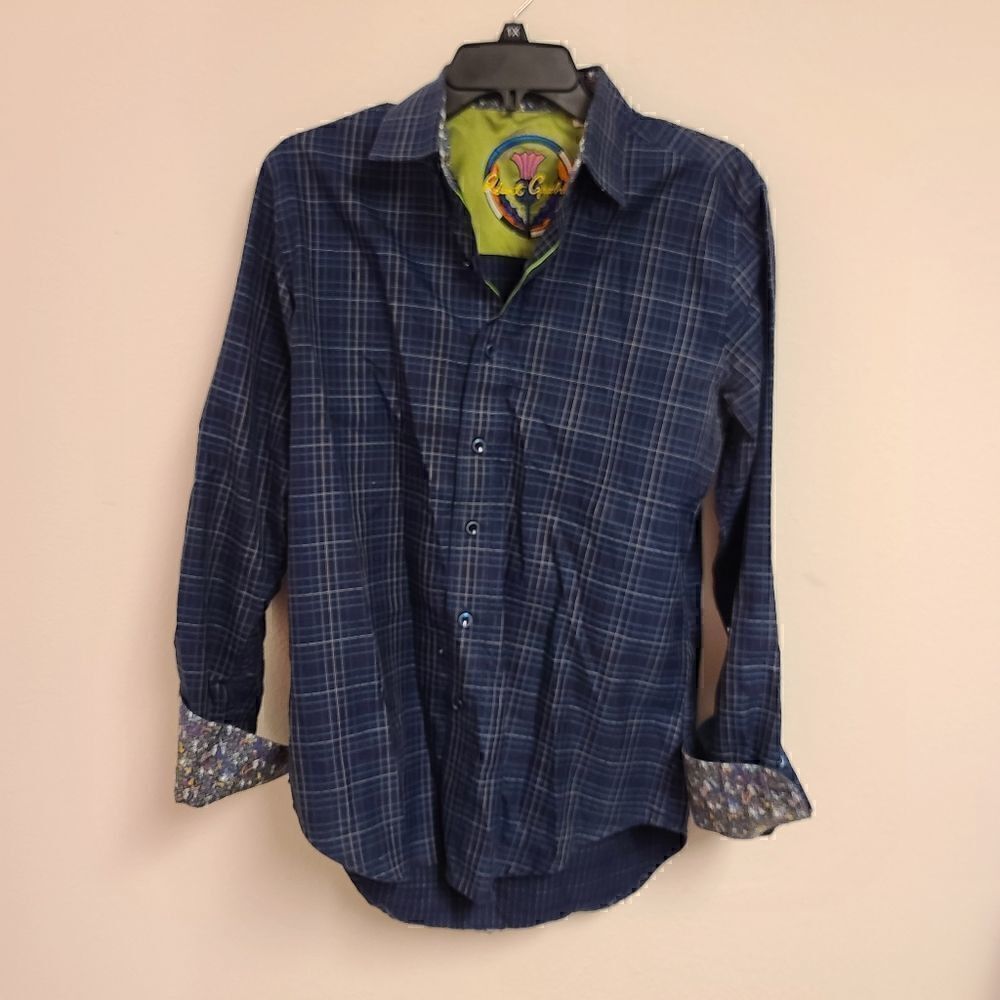 Robert Graham Blue Long Sleeve w/Flip Cuff on Size XS - Like new!